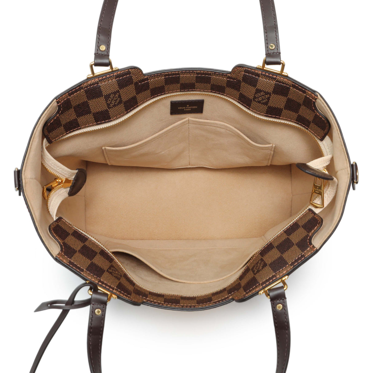 Louis Vuitton Damier Ebene Creme Jersey Handbags Louis Vuitton