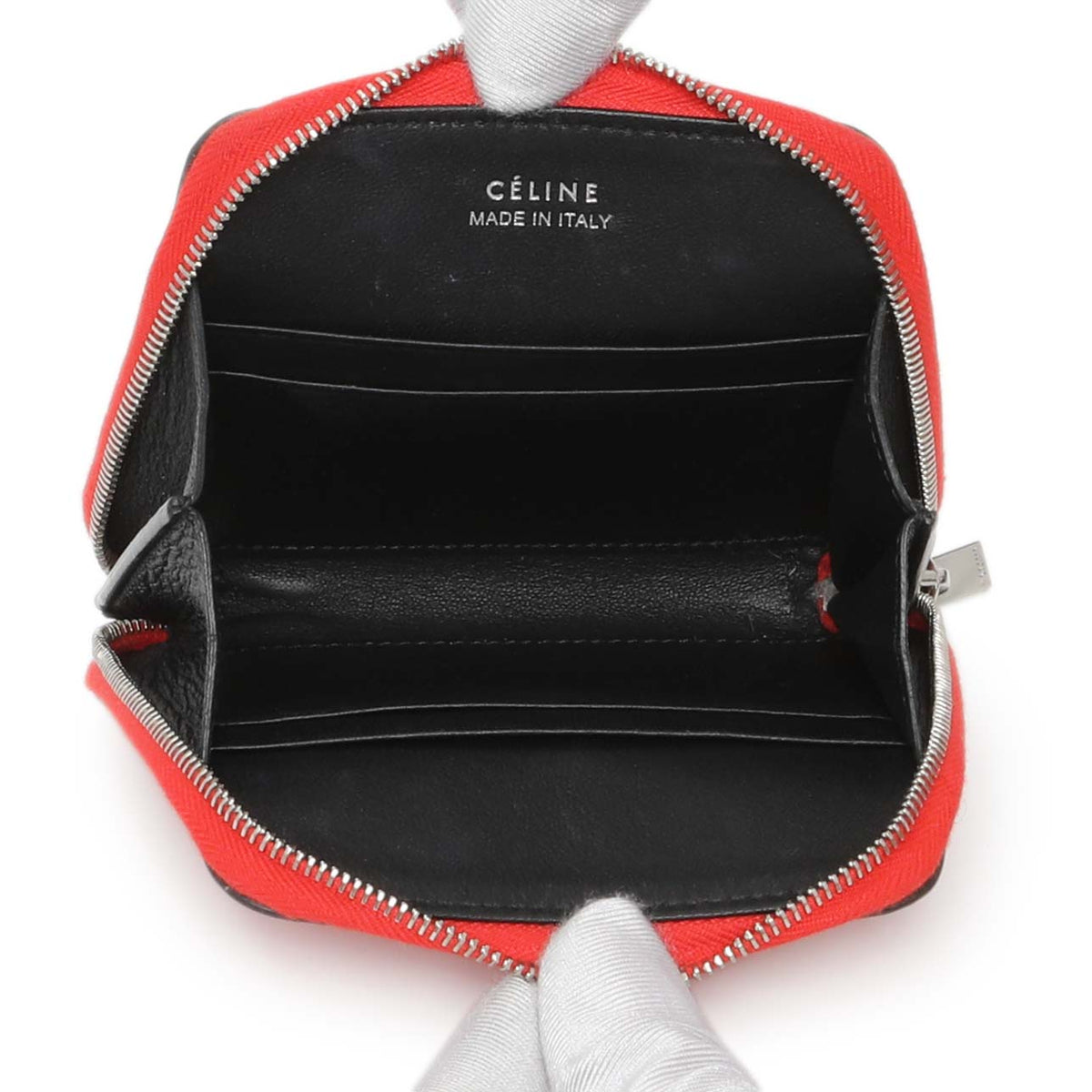 Celine Orange Calfskin Coin Wallet Accessories Celine