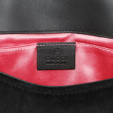 Gucci Black Velvet Matelasse Mini GG Marmont Shoulder Bag Handbags Gucci