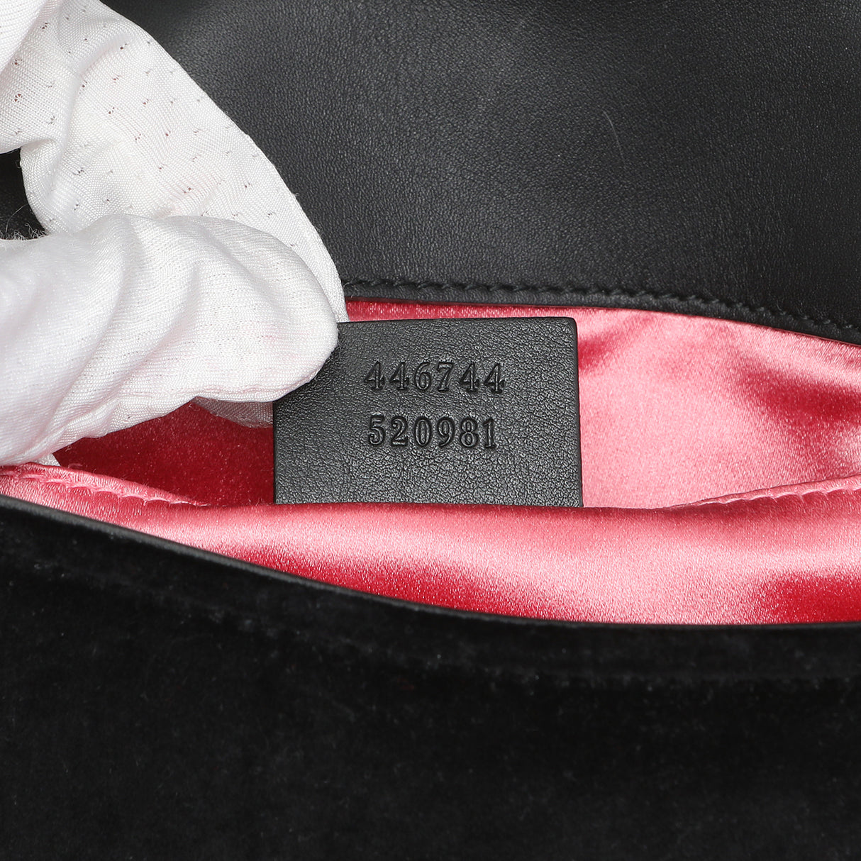 Gucci Black Velvet Matelasse Mini GG Marmont Shoulder Bag Handbags Gucci