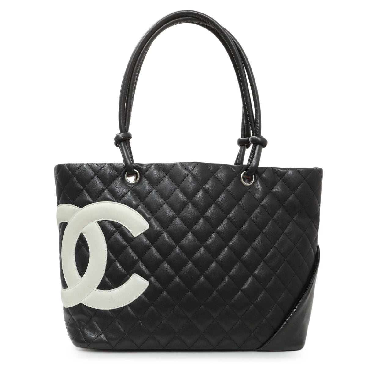 Chanel Black Quilted Cambon Tote Large Handbags Chanel