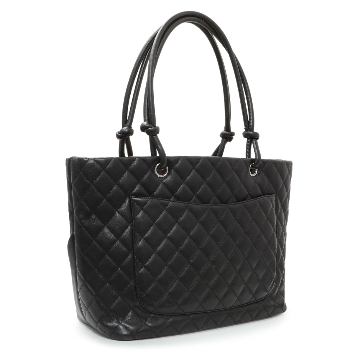 Chanel Black Quilted Cambon Tote Large Handbags Chanel