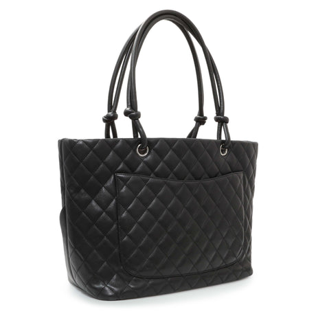 Chanel Black Quilted Cambon Tote Large Handbags Chanel