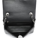 Chanel Black Quilted Patent Mini Rectangular Flap Handbags Chanel