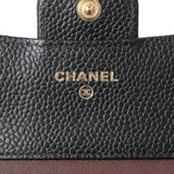 Chanel Black Quilted Caviar Compact Flap Wallet Accessories Chanel