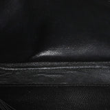 Saint Laurent Black Grain De Poudre Matelasse Chevron Monogram Chain Wallet Handbags Saint Laurent