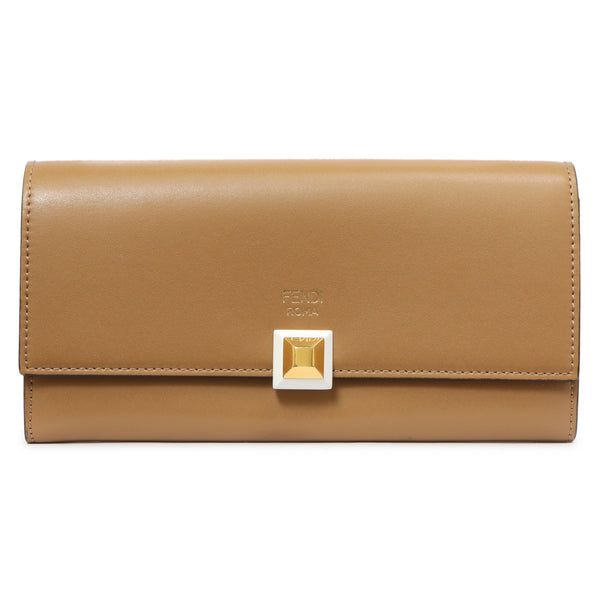 Fendi Brown Vitello Liberty Studded Continental Wallet Fendi Brown Vitello Liberty Studded Continental Wallet