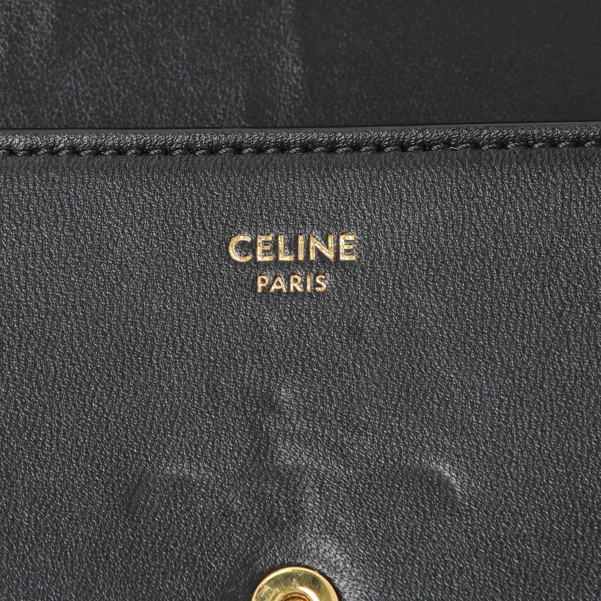 Celine Black Calfskin Large Triomphe Wallet Accessories Celine