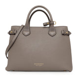 Burberry Grey Calfskin House Check Medium Banner Tote