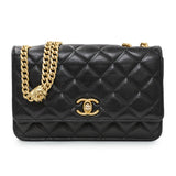 -6 items Sat June 20 ⬆️- Chanel Black Lambskin Quilted Pillow Crush Adjustable Chain Wallet On Chain Handbags Chanel