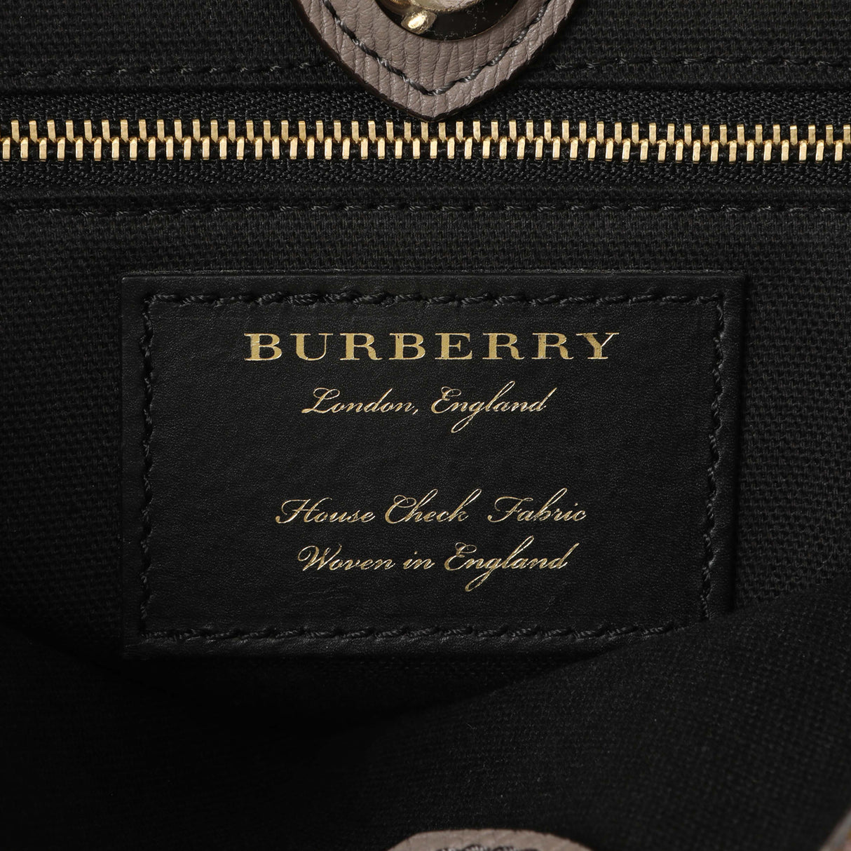 Burberry Grey Calfskin House Check Medium Banner Tote