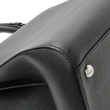 Delvaux Black Grained Calfskin Brillant MM Handbags Delvaux