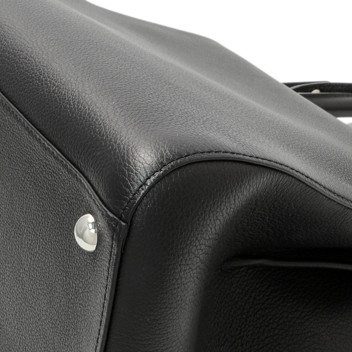 Delvaux Black Grained Calfskin Brillant MM Handbags Delvaux