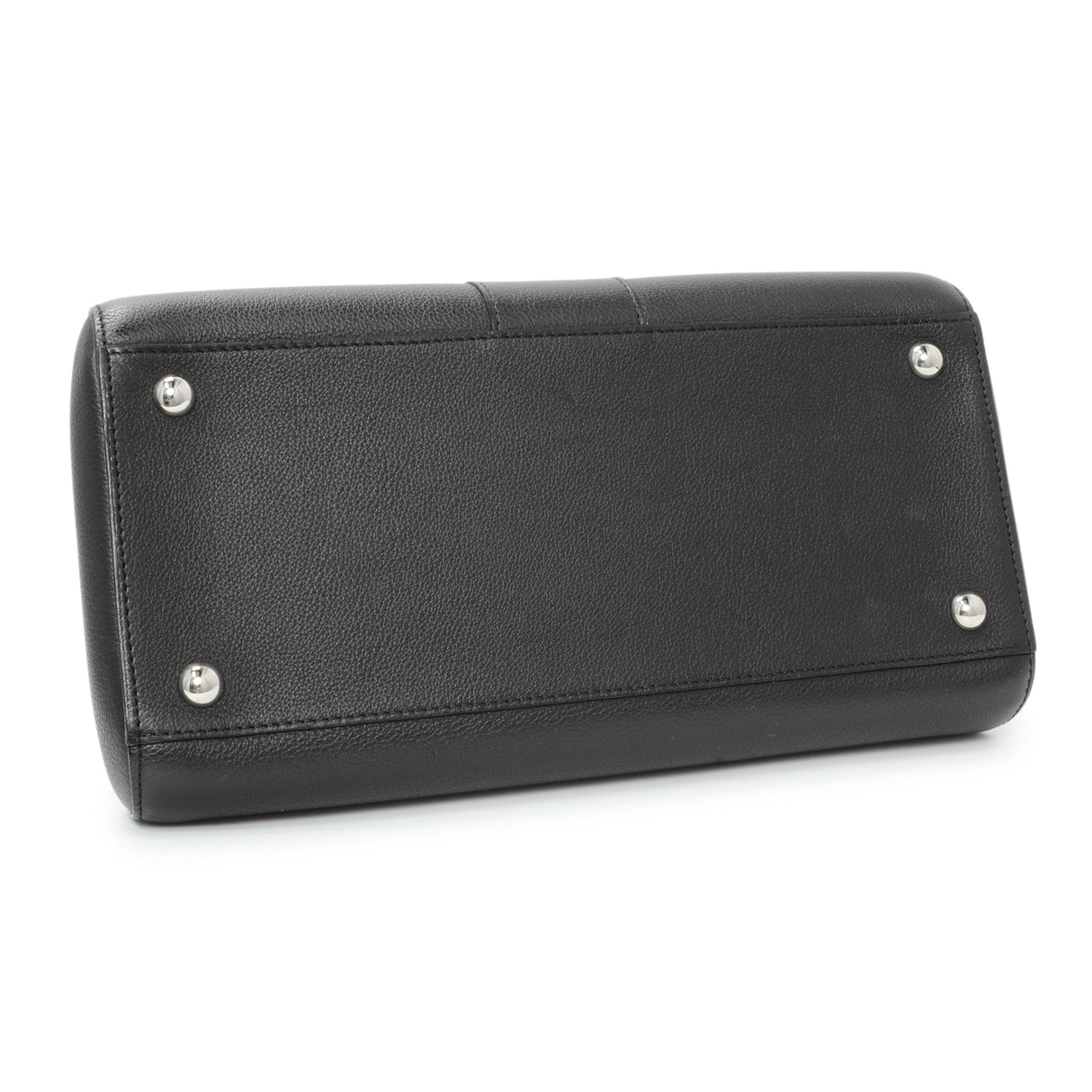 Delvaux Black Grained Calfskin Brillant MM Handbags Delvaux