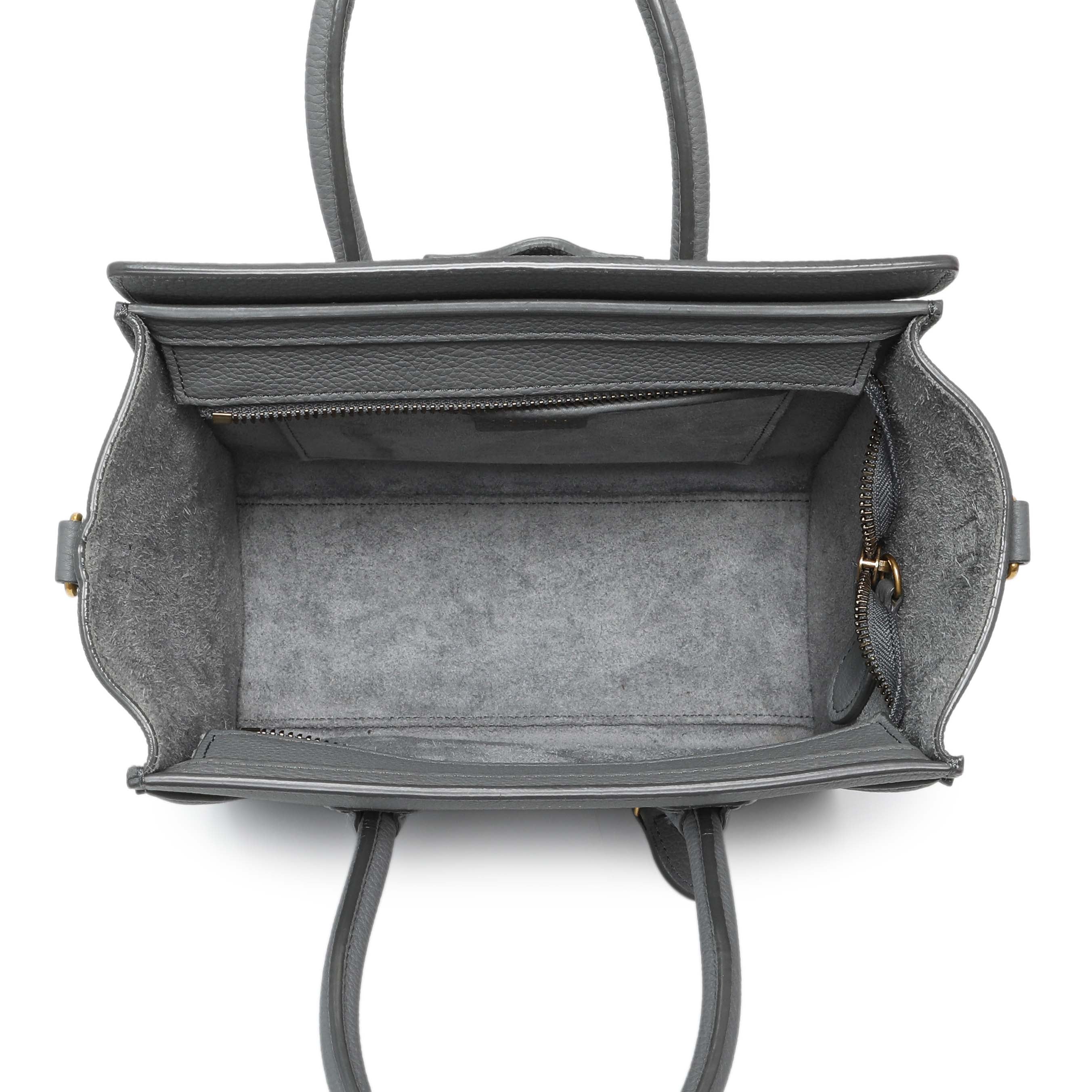 Celine Kohl Drummed Calfskin Nano Luggage – Modaselle
