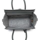 Celine Kohl Drummed Calfskin Nano Luggage Handbags Celine