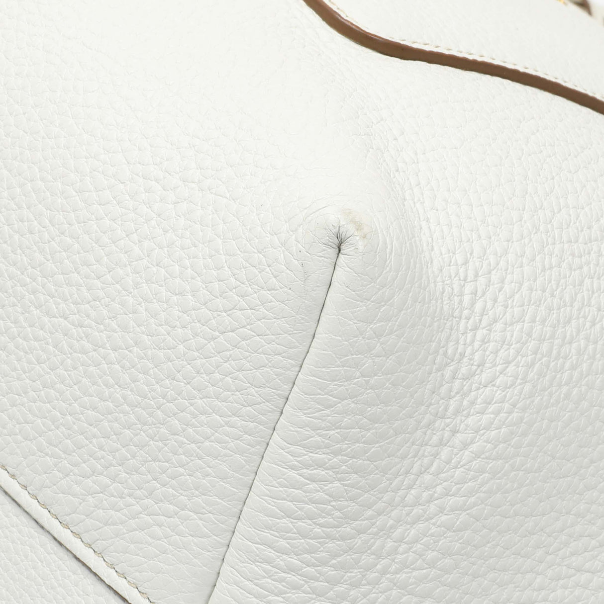 Prada White Vitello Daino Pocket Shopping Tote Handbags Prada