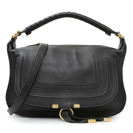 Chloe Black Grained Calfskin Small Marcie Shoulder Bag Handbags Chloe