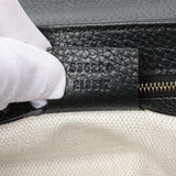 Gucci Black Pebbled Calfskin Medium Soho Flap Crossbody Handbags Gucci