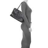 Chanel Purple Iridescent Caviar Quilted Chic Shopping Tote Handbags Chanel
