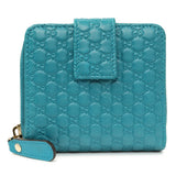 Gucci Teal Microguccissima Compact Wallet