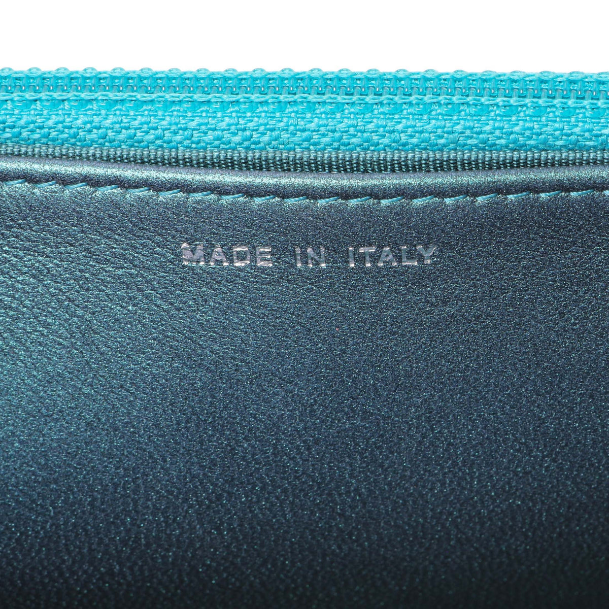 Chanel Blue Quilted Iridescent Lambskin Wallet On Chain Handbags Chanel