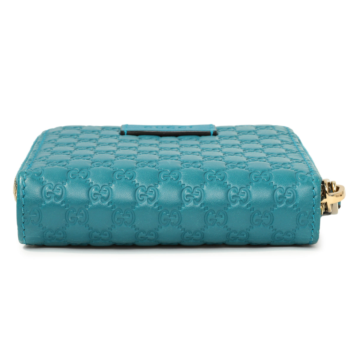 Gucci Teal Microguccissima Compact Wallet