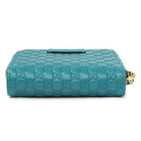 Gucci Teal Microguccissima Compact Wallet