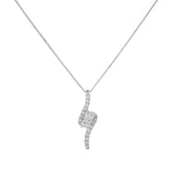 14K White Gold 1.08 Carat Diamond Pendant