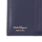Salvatore Ferragamo Blue Calfskin Compact Wallet Accessories Salvatore Ferragamo