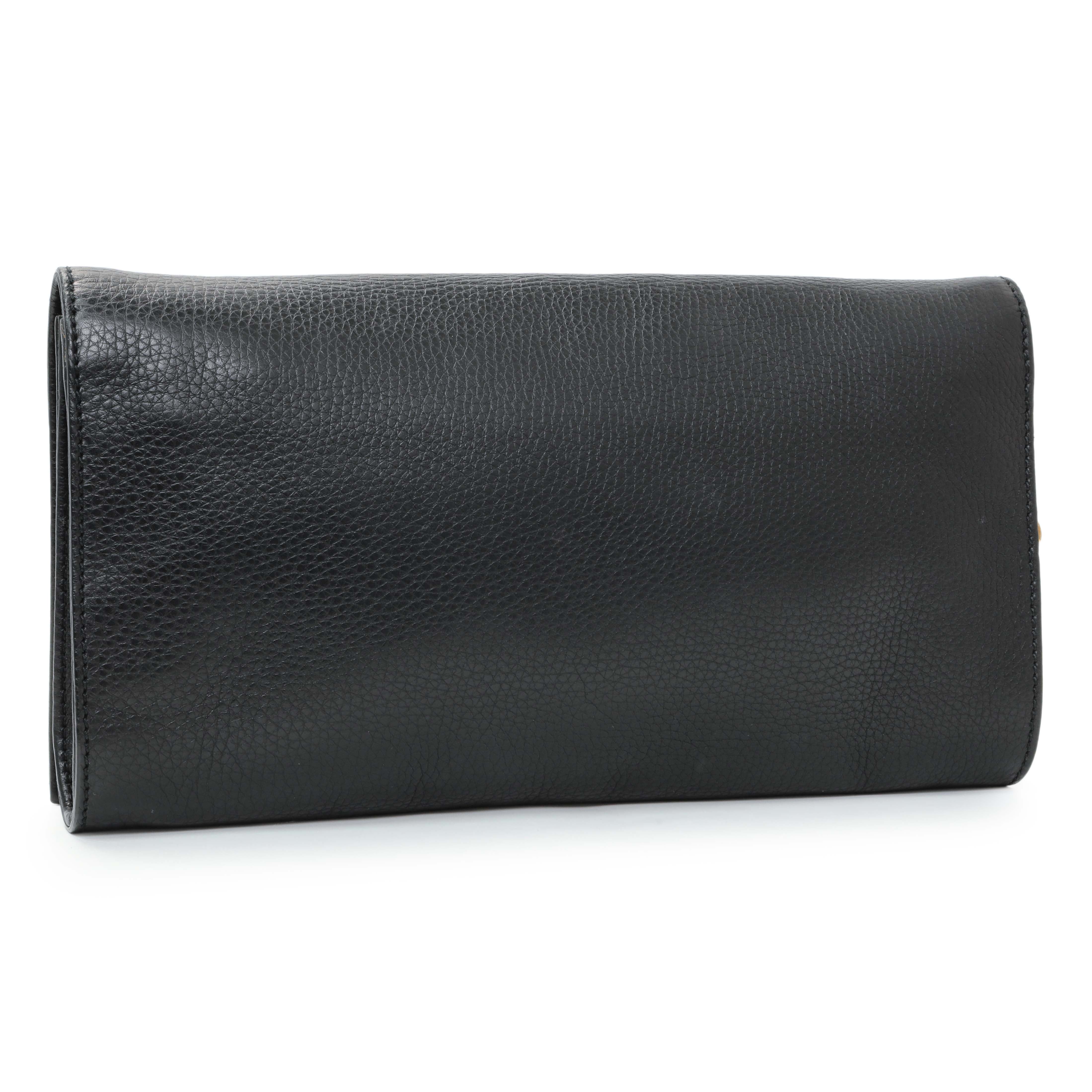 Gucci Black Leather Medium GG Soho Tassel Clutch – Modaselle