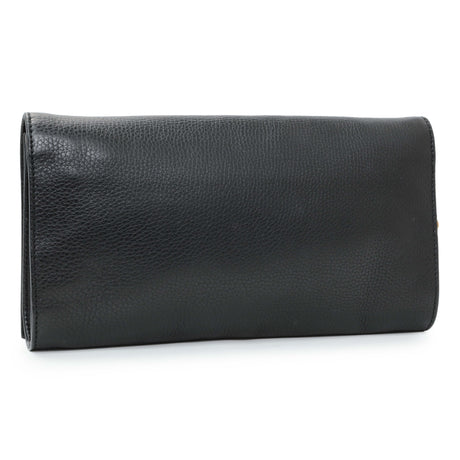 Gucci Black Leather Medium GG Soho Tassel Clutch
