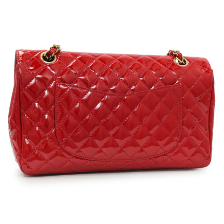 Chanel Red Patent Quilted Valentine Flap
