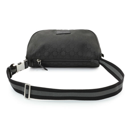 Gucci Black Nylon Monogram Waist Belt Bag Handbags Gucci