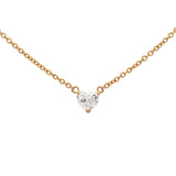 18K Rose Gold 0.51 Carat Heart Diamond Pendant