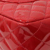 Chanel Red Patent Quilted Valentine Flap