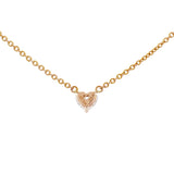 18K Rose Gold 0.51 Carat Heart Diamond Pendant