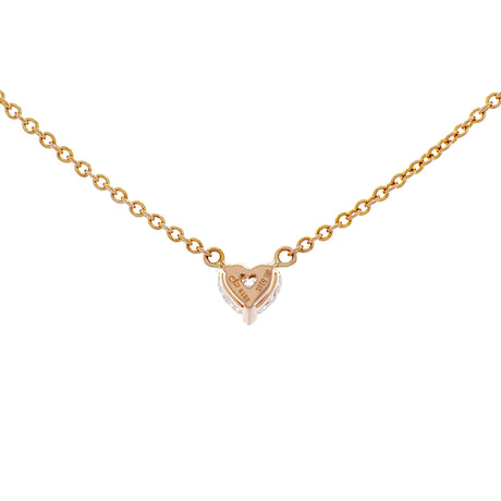 18K Rose Gold 0.51 Carat Heart Diamond Pendant