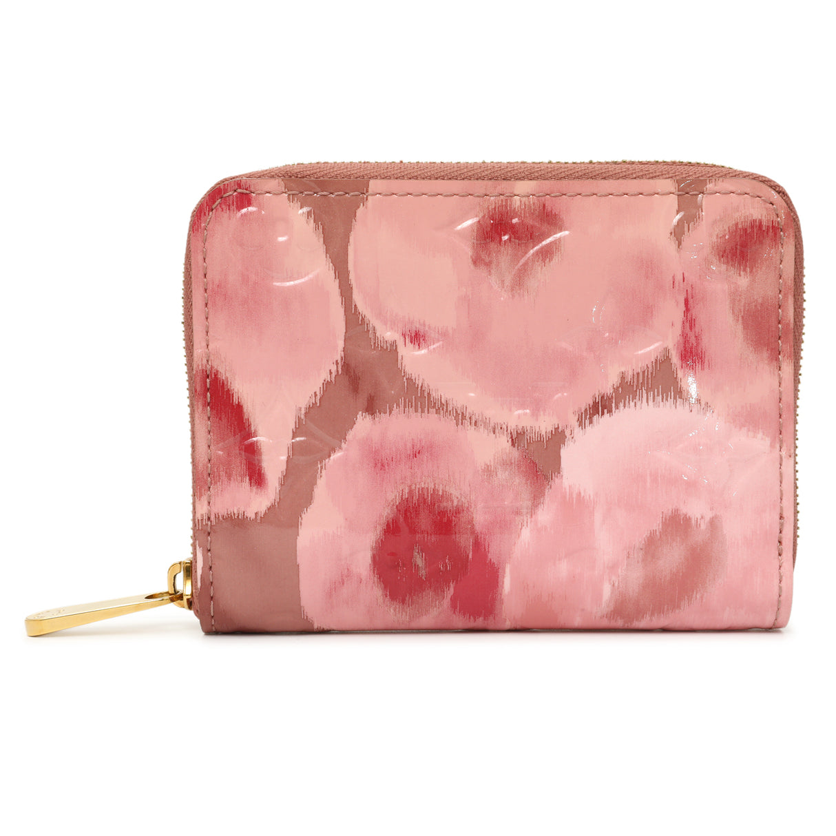 Louis Vuitton Rose Velours Vernis Ikat Zippy Coin Purse