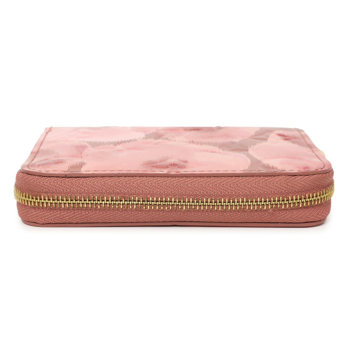 Louis Vuitton Rose Velours Vernis Ikat Zippy Coin Purse