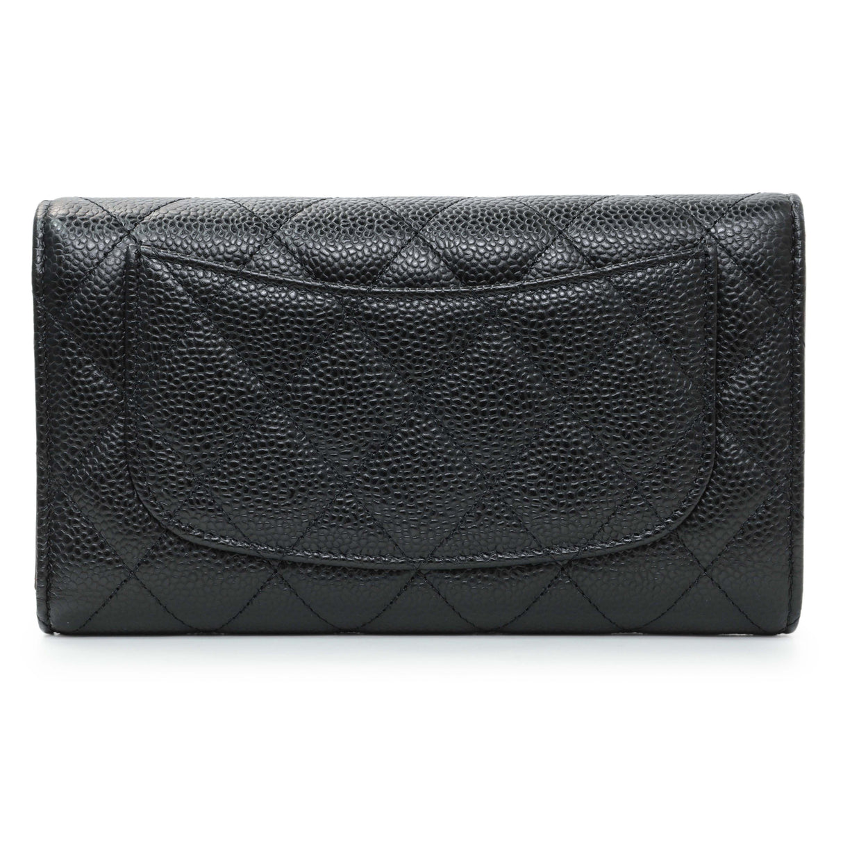 Chanel Black Quilted Caviar Large Flap Wallet Accessories Chanel