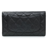 Chanel Black Quilted Caviar Large Flap Wallet Accessories Chanel