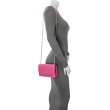 Mulberry Pink Grained Calfskin Small Darley Crossbody Handbags Mulberry