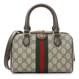 Gucci GG Supreme Monogram Web Small Ophidia Boston Bag Handbags Gucci