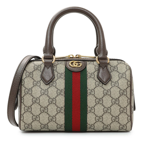 Gucci GG Supreme Monogram Web Small Ophidia Boston Bag Handbags Gucci