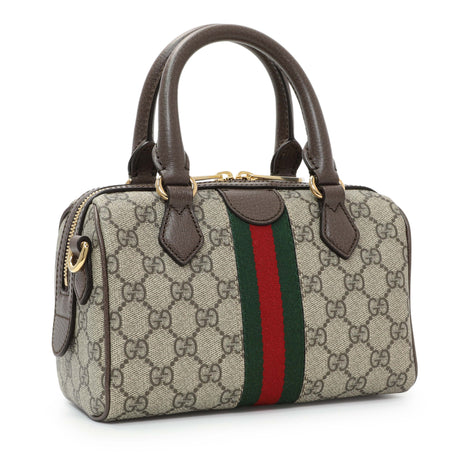 Gucci GG Supreme Monogram Web Small Ophidia Boston Bag Handbags Gucci