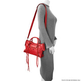 Balenciaga Red Agneau Classic Hardware S City