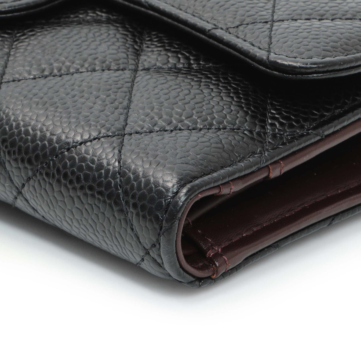 Chanel Black Quilted Caviar Large Flap Wallet Accessories Chanel