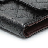 Chanel Black Quilted Caviar Large Flap Wallet Accessories Chanel