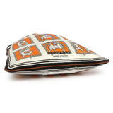 Burberry Orange White Silk Drawstring Pouch